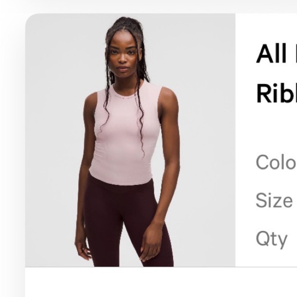 Lululemon Athletica Pink Tank Top